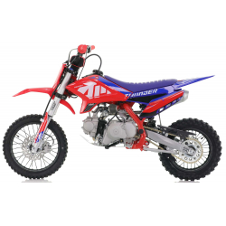 110cc RFN Racing&trade; Thunder Pro Semi Auto Pit Bike 14/12" - Red & Blue