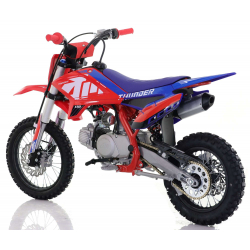 110cc RFN Racing&trade; Thunder Pro Semi Auto Pit Bike 14/12" - Red & Blue