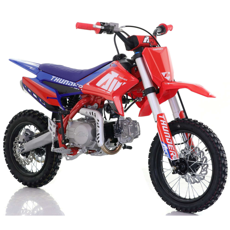110cc RFN Racing™ Thunder Pro Semi Auto Pit Bike 14/12" - Red & Blue