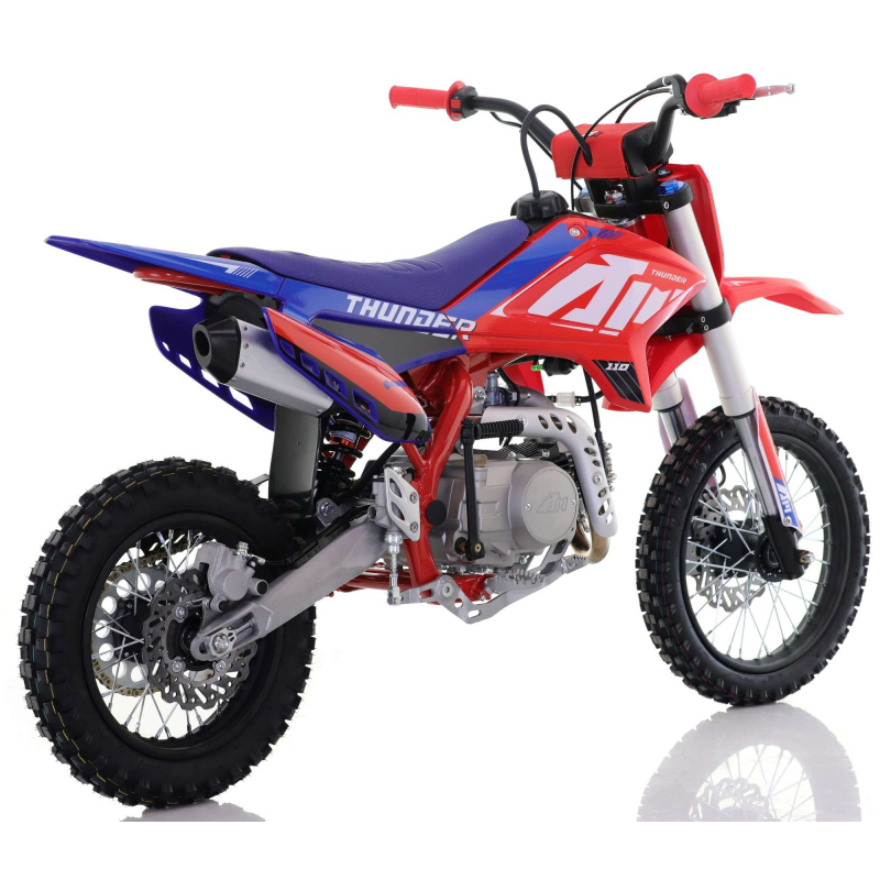 110cc RFN Racing&trade; Thunder Pro Semi Auto Pit Bike 14/12" - Red & Blue