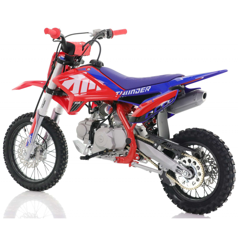 110cc RFN Racing&trade; Thunder Pro Semi Auto Pit Bike 14/12" - Red & Blue