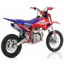 110cc RFN Racing&trade; Thunder Pro Semi Auto Pit Bike 14/12" - Red & Blue