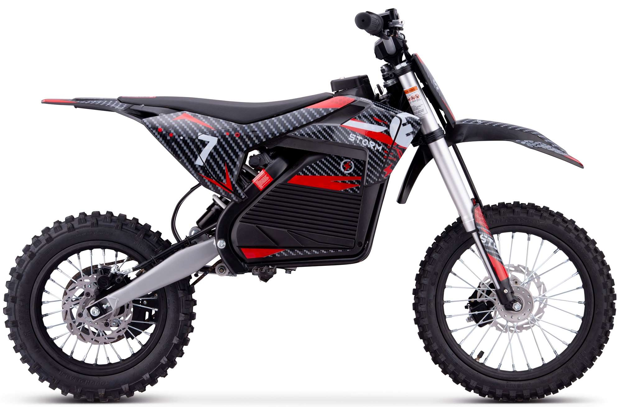 2000w 60v Electric Dirt Bike 14/12 Red Quads 4 Kids