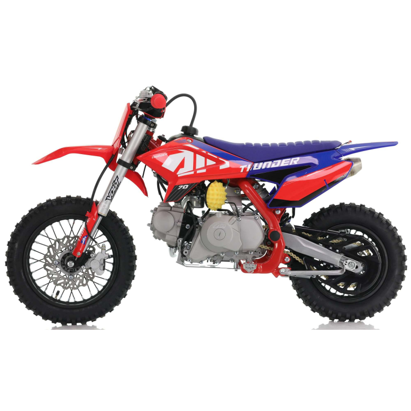 70cc RFN Racing&trade; Thunder Fully Auto Pit Bike 12/10" - Red & Blue