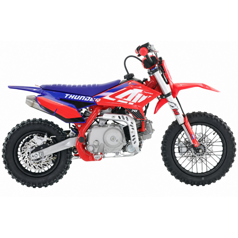 70cc RFN Racing&trade; Thunder Fully Auto Pit Bike 12/10" - Red & Blue