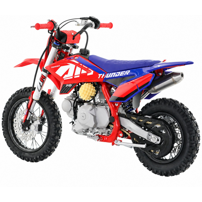 70cc RFN Racing&trade; Thunder Fully Auto Pit Bike 12/10" - Red & Blue