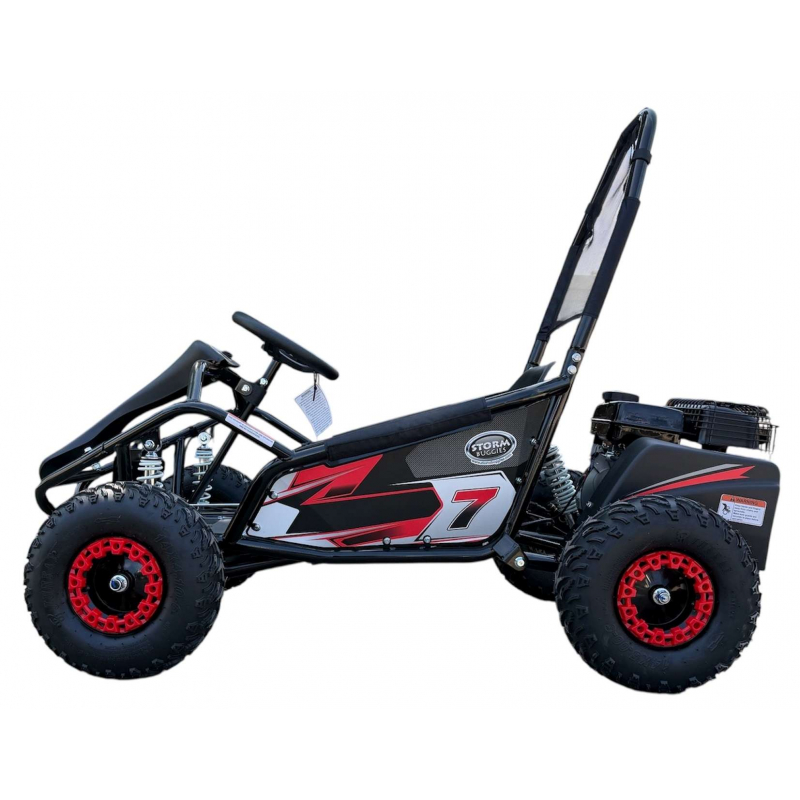Black 100cc Mud Monster Kids Petrol Go Kart