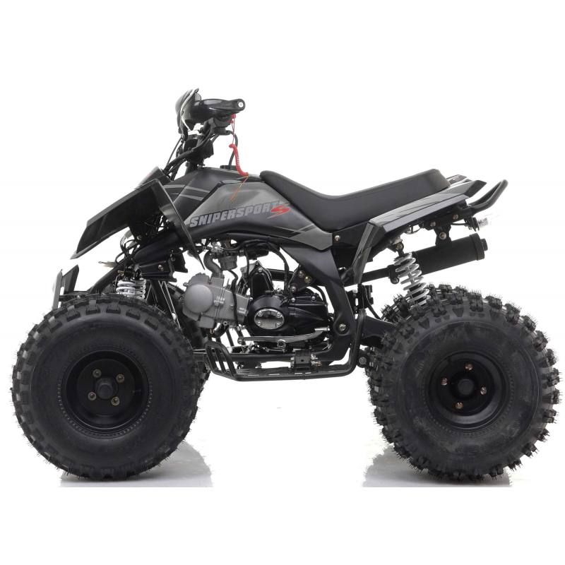 Grey 120cc Sniper Pro Kids Quadbike - Fully Auto - With Reverse