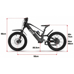 Kids 1000w 48v Electric Bike - Revvi 20" Plus - Black