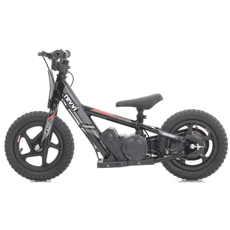 Kids 100w Electric Balance Bike - Revvi Twelve - Black