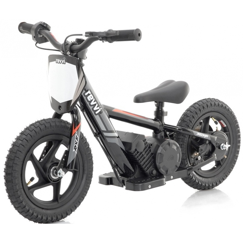 Kids 100w Electric Balance Bike - Revvi Twelve - Black