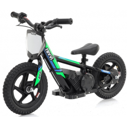 Kids 100w Electric Balance Bike - Revvi Twelve - Green
