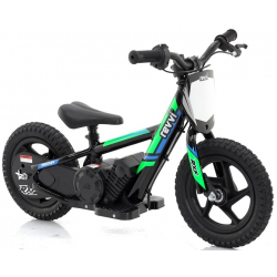 Kids 100w Electric Balance Bike - Revvi Twelve - Green