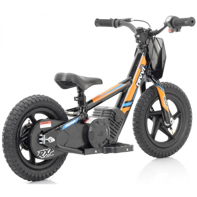 Kids 100w Electric Balance Bike - Revvi Twelve - Orange