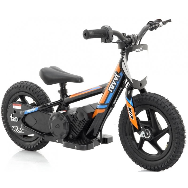 Kids 100w Electric Balance Bike - Revvi Twelve - Orange