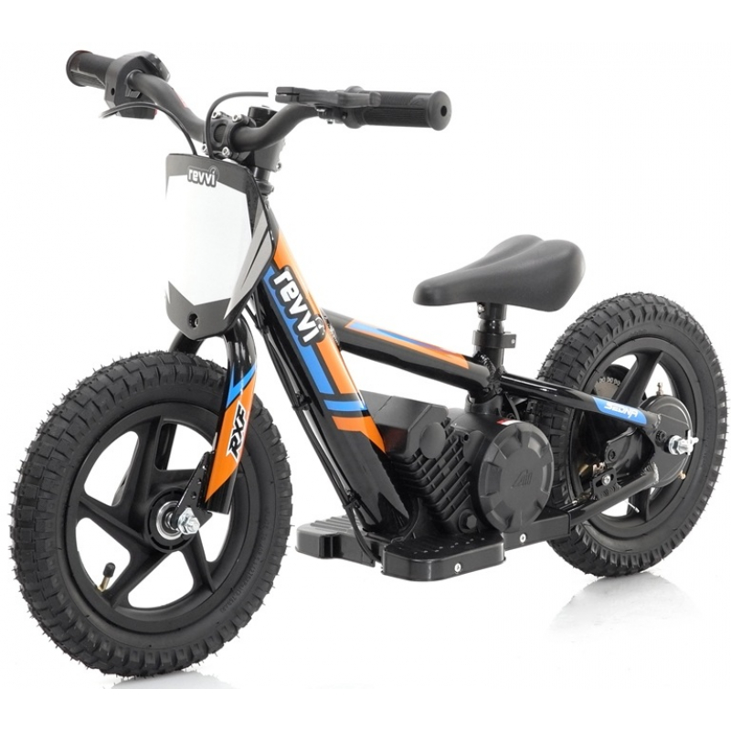 Kids 100w Electric Balance Bike - Revvi Twelve - Orange