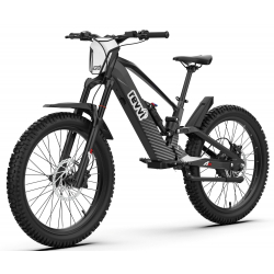 Kids 1500w 48v Electric Balance Bike - Revvi 24" - Black