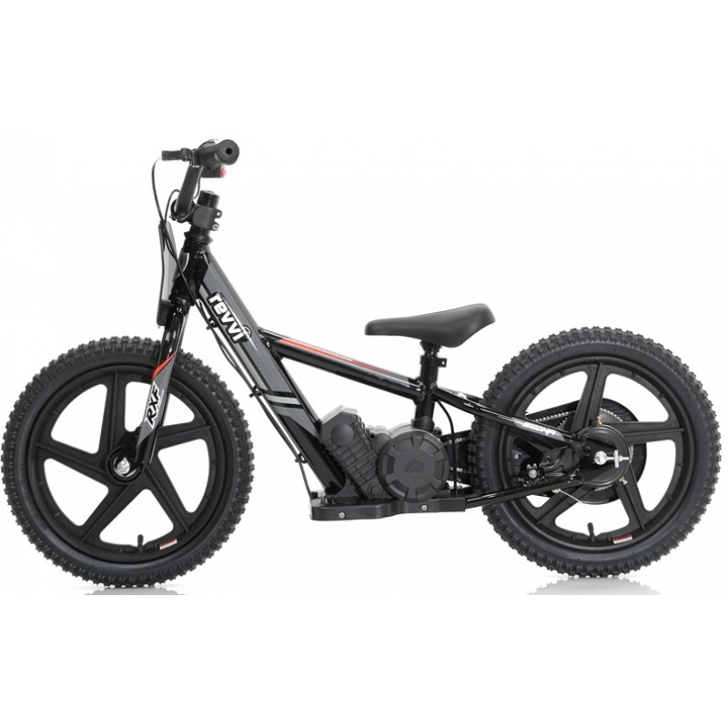 Kids 170w Electric Balance Bike - Revvi Sixteen - Black