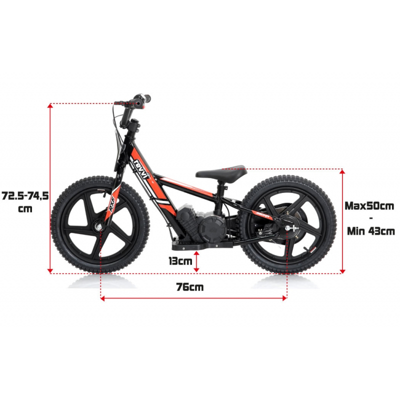 Kids 170w Electric Balance Bike - Revvi Sixteen - Green
