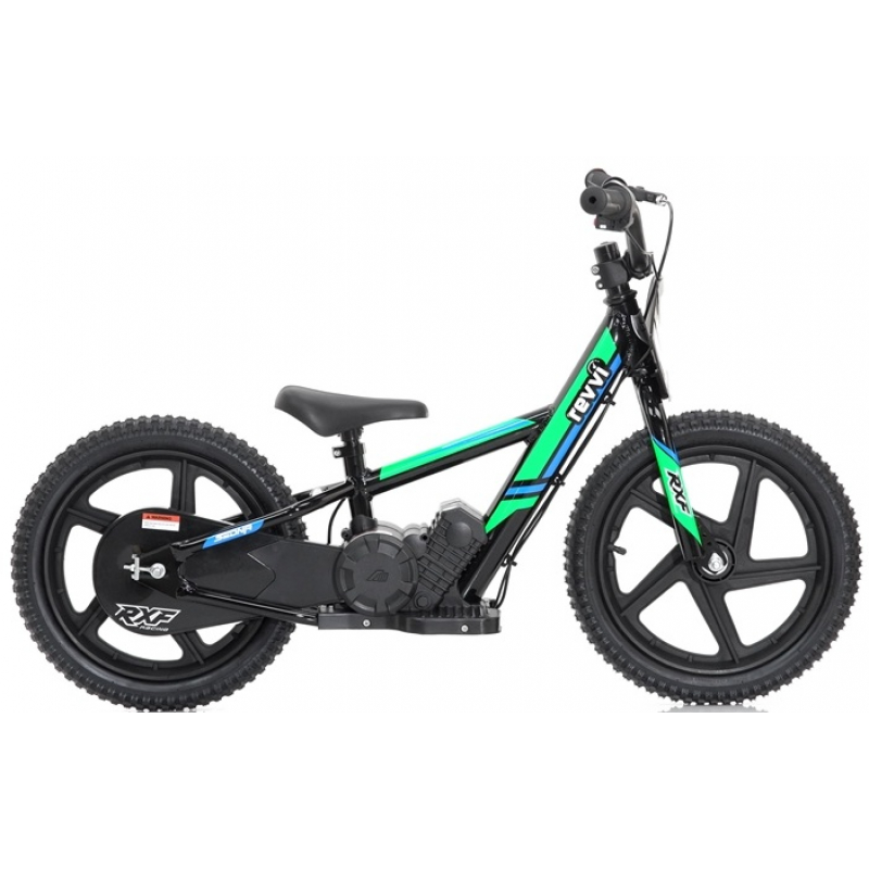 Kids 170w Electric Balance Bike - Revvi Sixteen - Green
