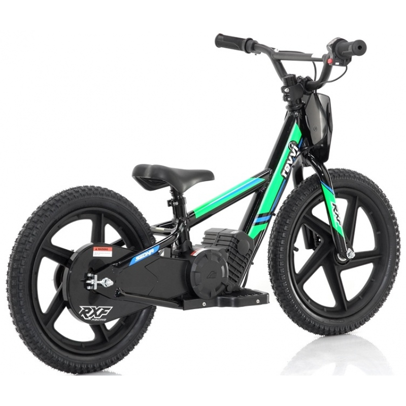 Kids 170w Electric Balance Bike - Revvi Sixteen - Green