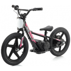 Kids 170w Electric Balance Bike - Revvi Sixteen - Pink