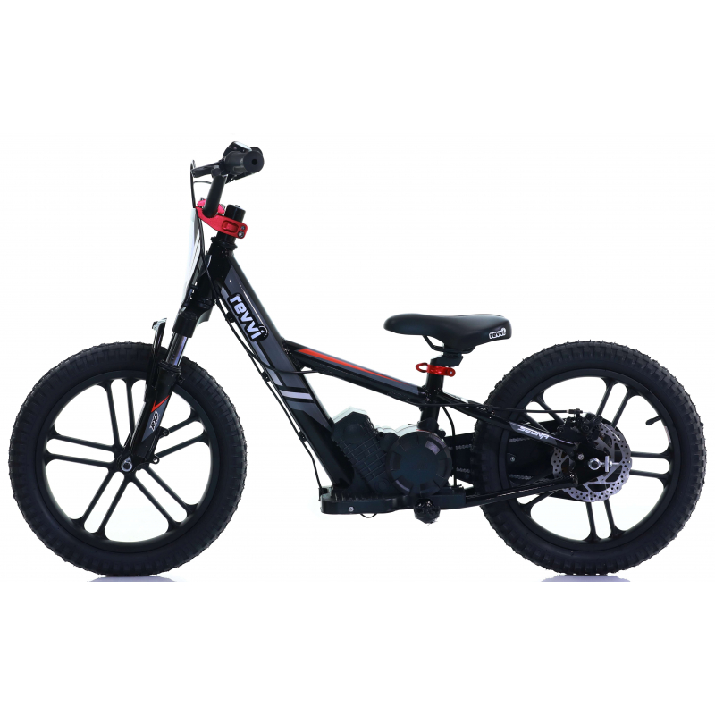 Kids 250w Electric Balance Bike - Revvi Sixteen Plus - Black