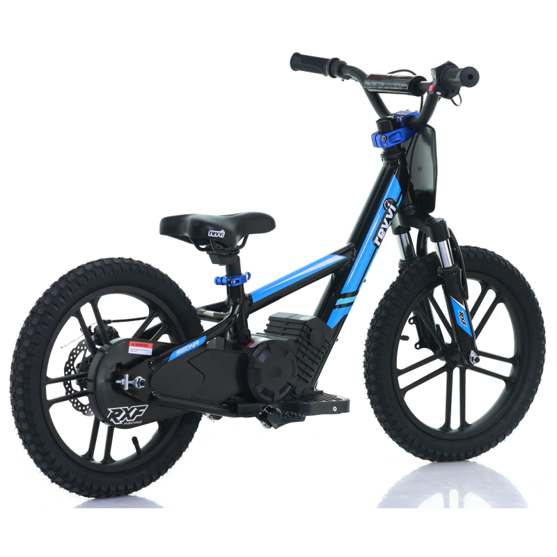 Kids 250w Electric Balance Bike - Revvi Sixteen Plus - Blue