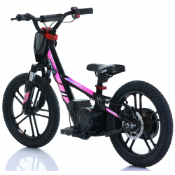 Kids 250w Electric Balance Bike - Revvi Sixteen Plus - Pink