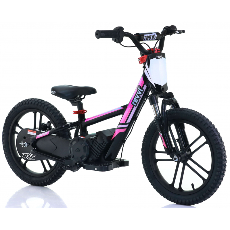Kids 250w Electric Balance Bike - Revvi Sixteen Plus - Pink