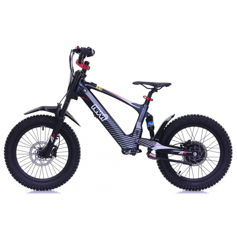 Kids 500w 36v Electric Balance Bike - Revvi 18" - Black