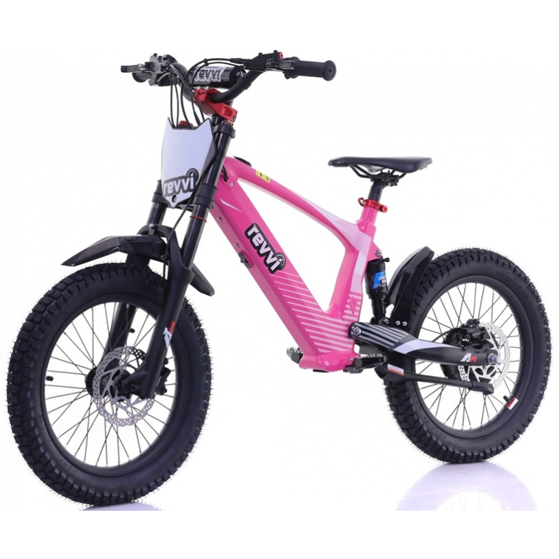 Kids 500w 36v Electric Balance Bike - Revvi 18" - Pink