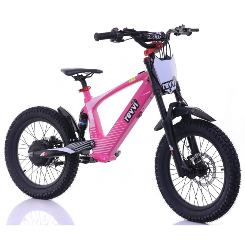 Kids 500w 36v Electric Balance Bike - Revvi 18" - Pink