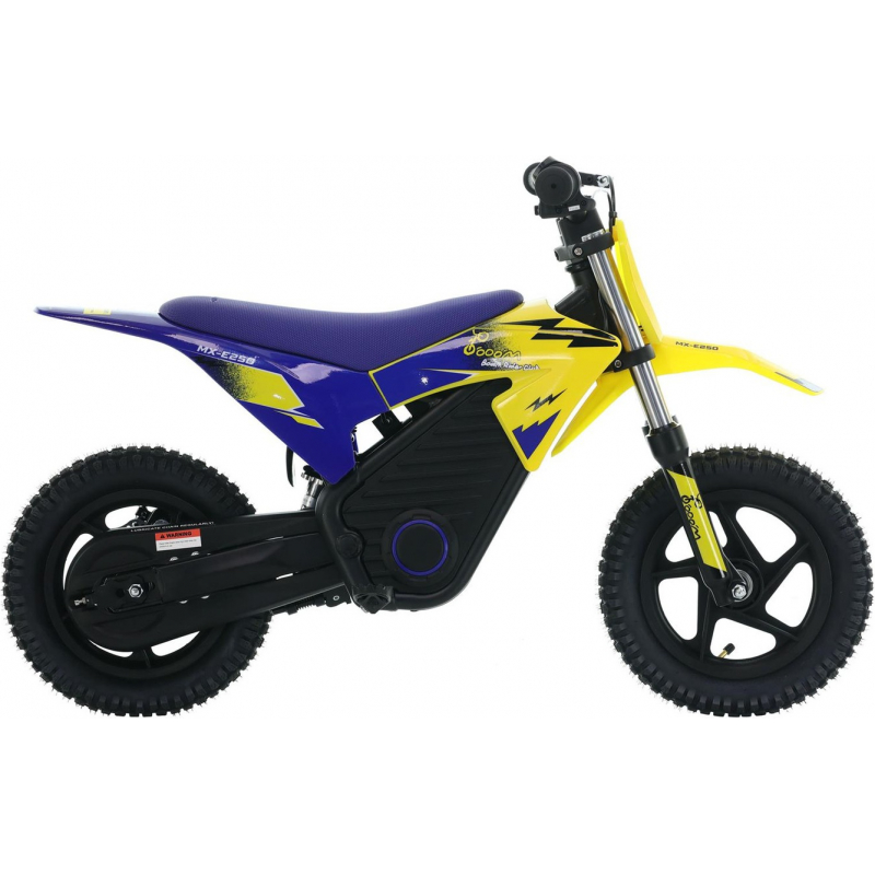 Warrior E-250 Kids Electric 250w Dirt Bike 12/12 - Yellow