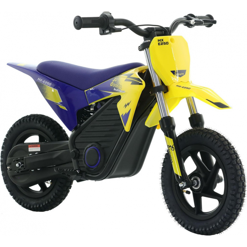 Warrior E-250 Kids Electric 250w Dirt Bike 12/12 - Yellow